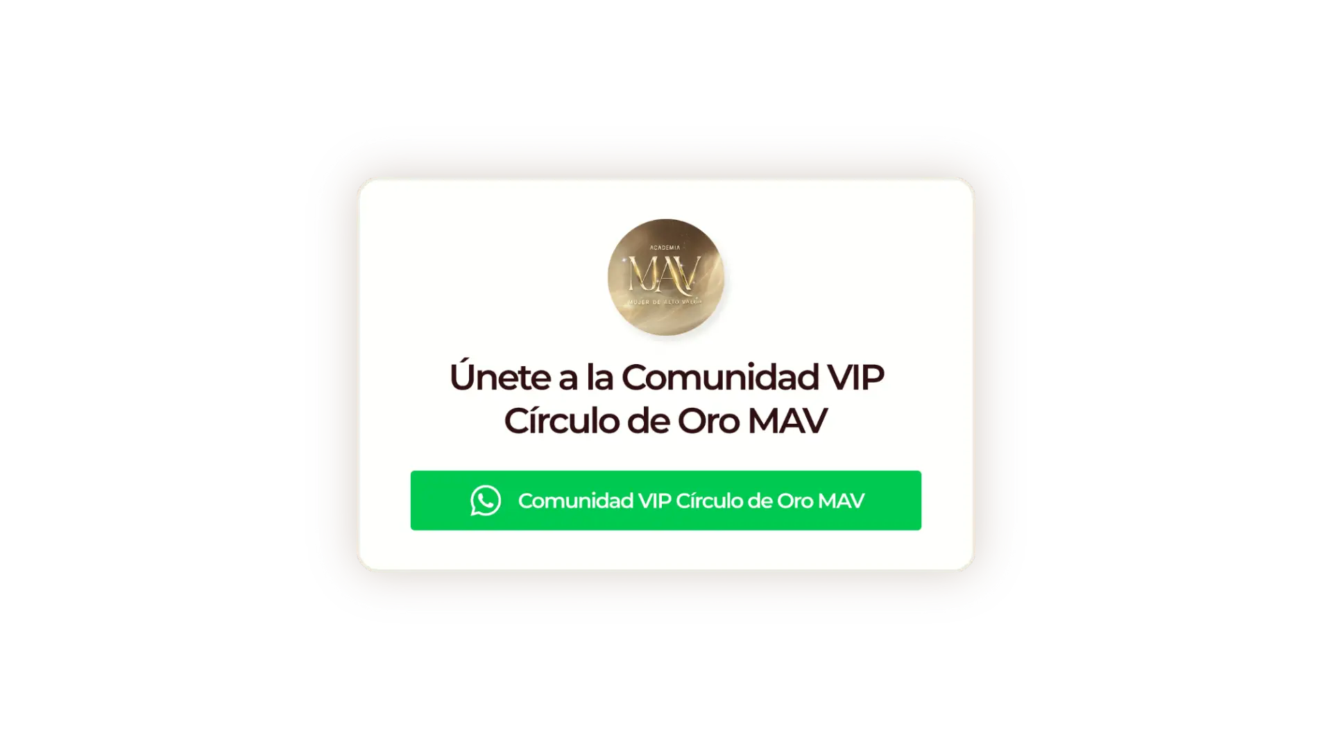 Comunidad privada CÍRCULO DE ORO MAV