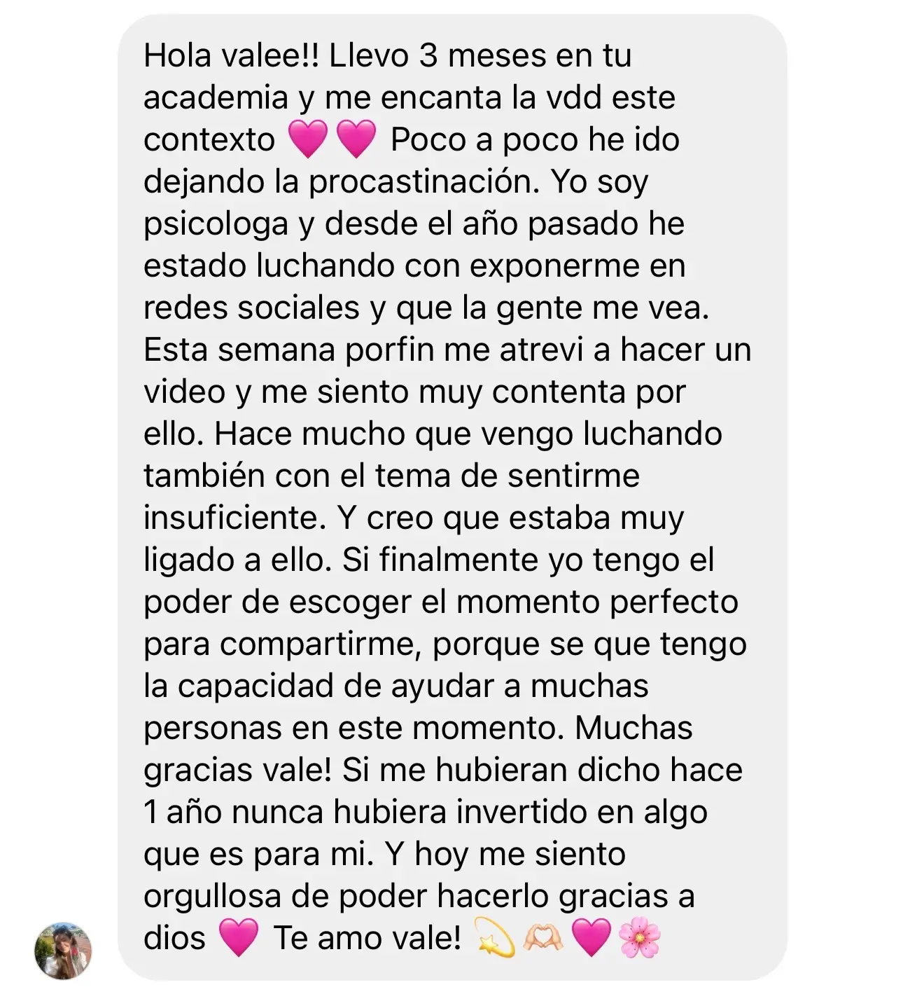 Testimonio alumna MAV